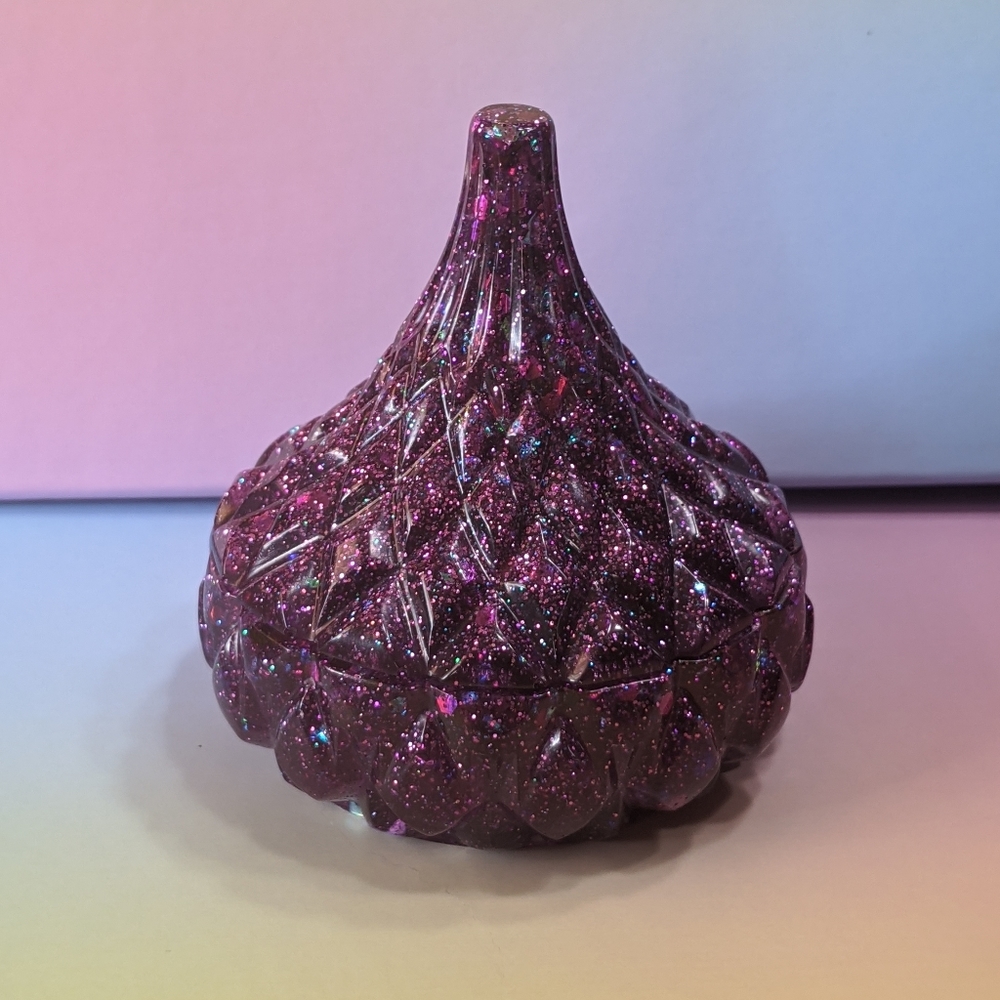 Purple Glitter Resin Trinket/Jewerly Box